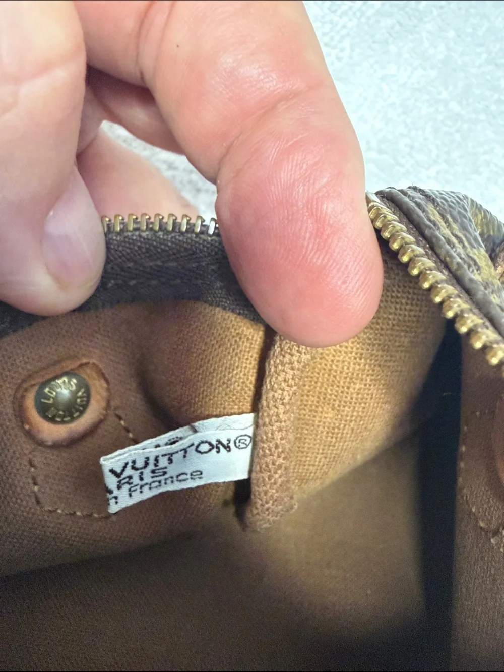 Louis Vuitton Mini Speedy Satchel and Authentic Louis Vuitton strap
